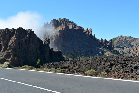 火山景观上泰德国，西班牙加那利群岛的特内里费