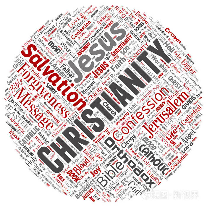 教学的向量拼贴, 救恩复活, 天堂, 忏悔, 宽恕, 爱