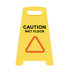 警告立场指示湿地板