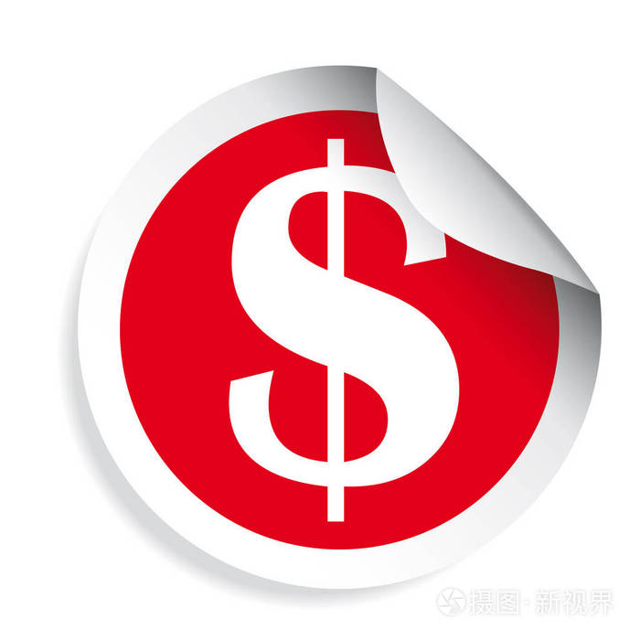 美元标志标签