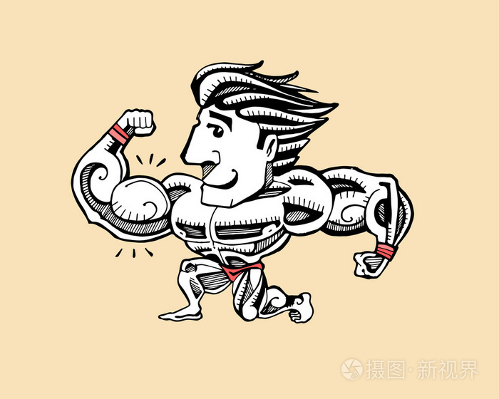 生成器的身体强壮的人