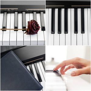 钢琴和钢琴键盘图片