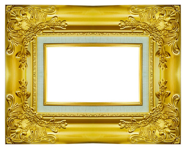 在白色背景上的金色框图片
