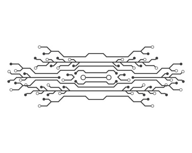 电路模板矢量插图图标设计