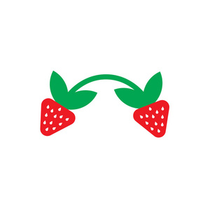 草莓图标被隔离在白色背景为您的 web 和移动应用程序设计