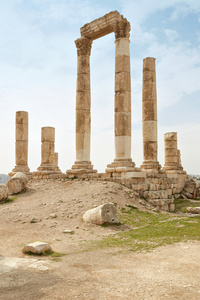 海格力斯神殿在安曼，约旦
