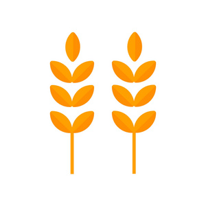 小麦图标矢量隔离白色背景为您的 web 和移动应用程序设计, 小麦徽标概念
