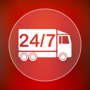 24 7 交付卡车图标