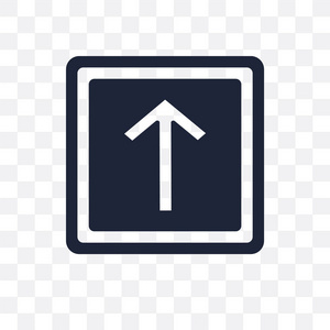 直号透明图标。从交通标志集合的直符号符号设计。简单的元素向量例证在透明背景