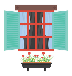 描述房屋外观的百叶窗图片