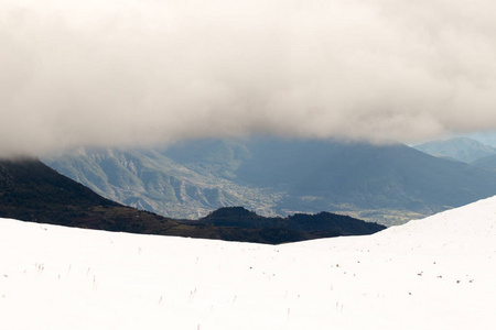 有雪和蓝天的风景