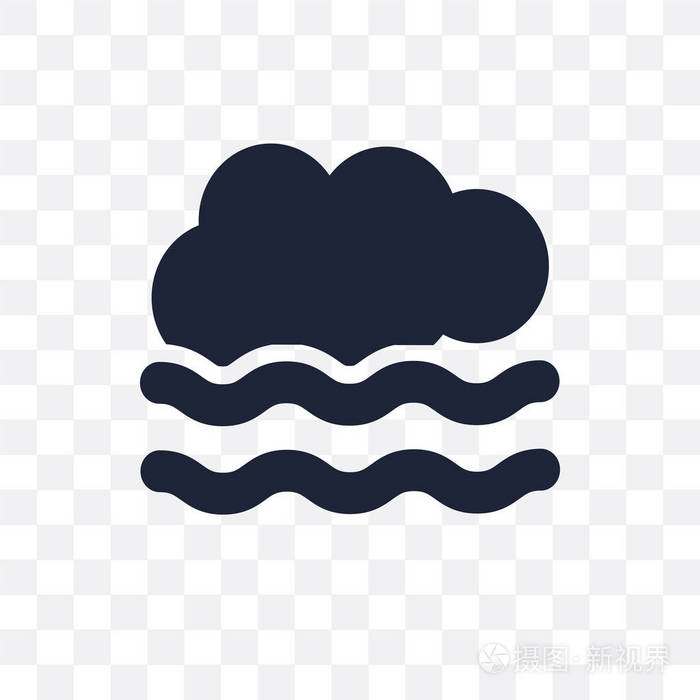 从天气收集的雾符号设计.简单的元素向量例证在透明背景