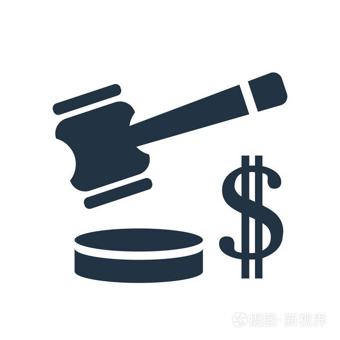 拍卖图标矢量隔离在白色背景, 拍卖透明标志