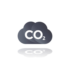 co2 排放, 二氧化碳云图标