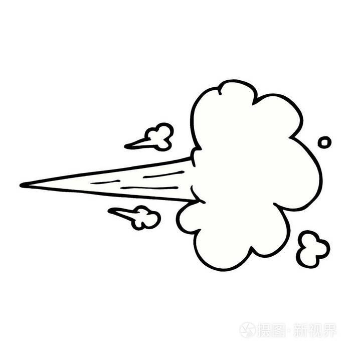 动画片涂鸦阵风的空气