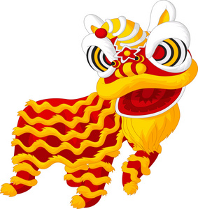 卡通中国舞狮