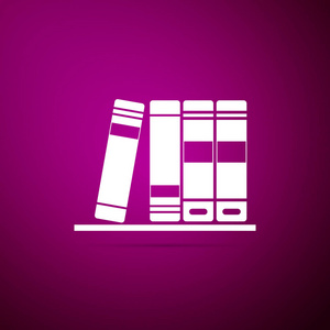 带有文件和文档图标的 Office 文件夹在紫色背景下被隔离。存档文件夹符号。平面设计。矢量插图