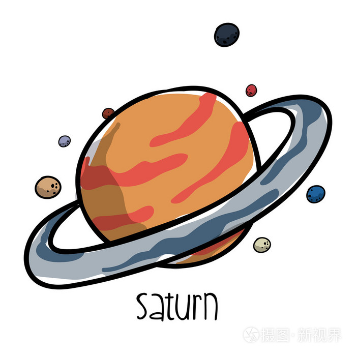 绘制的土星