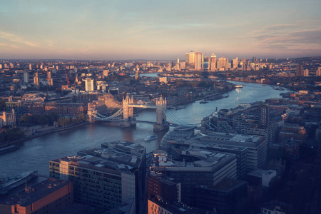 伦敦塔桥，英国从空中俯瞰