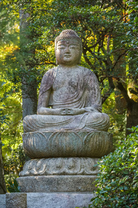 石佛像在京都龙安寺