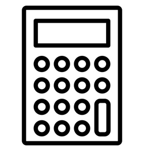 会计, 计算设备隔离矢量图标, 可以很容易地编辑在任何大小或修改
