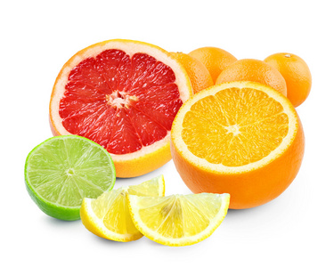 混合的柑橘类水果