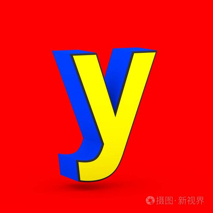 超级英雄字母 y 小写.