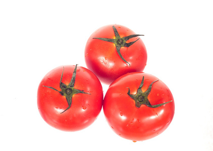 红番茄上白色隔离