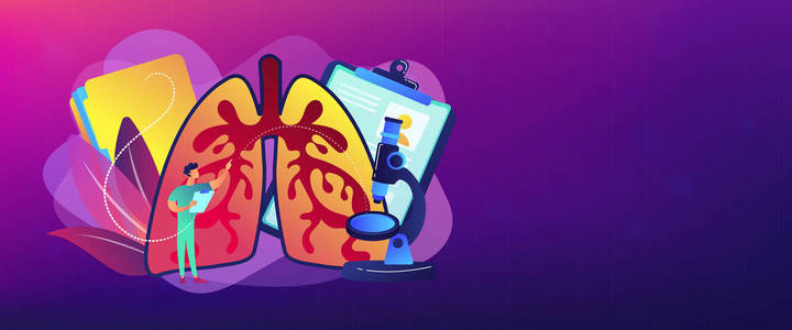 阻塞性肺疾病概念横幅标题