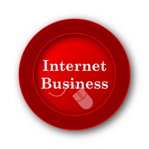 互联网业务图标。白色背景上的互联网按钮