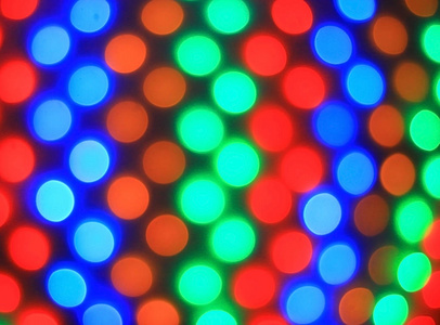 彩色灯光的模糊图像, 在圣诞节背景下