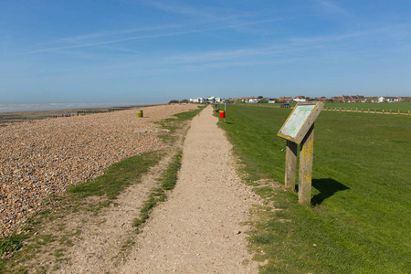 Angmering 海滩西部沃辛西苏塞克斯英国英国附近金斯敦