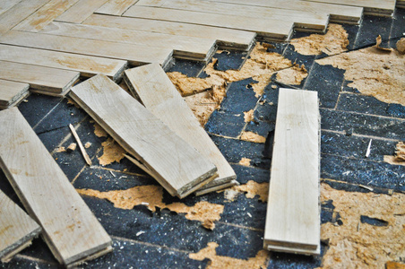 重建的旧的木地板