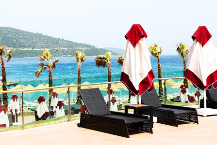 在豪华的酒店 博德鲁姆 土耳其海滩