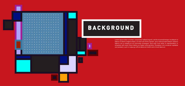 矢量抽象彩色矩形背景横幅