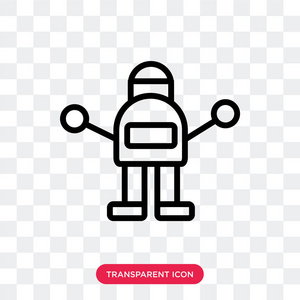 机器人矢量图标隔离在透明背景下, 机器人徽标