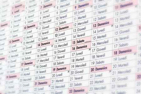 一周中的天的名字在俄语和数字被削减纸和有混