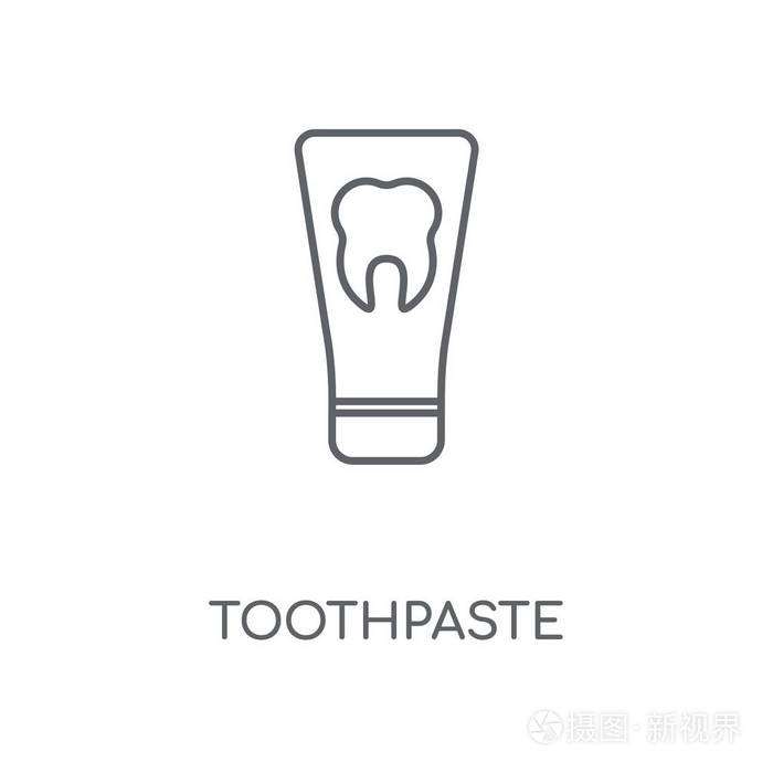 牙膏概念笔画符号设计.薄的图形元素, .