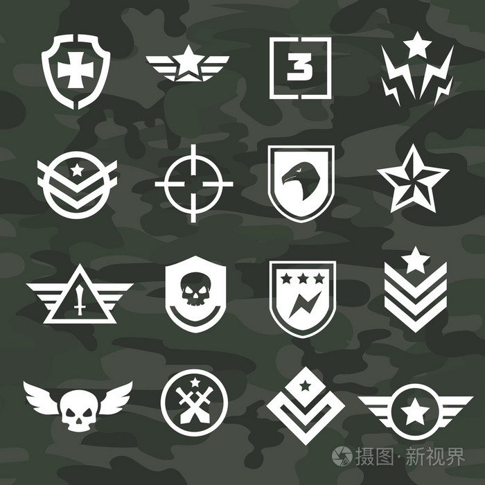 军事符号图标和标志的特殊部队