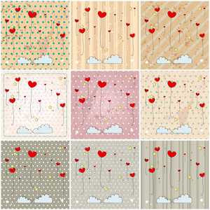 可爱的 heartshaped 气球插图