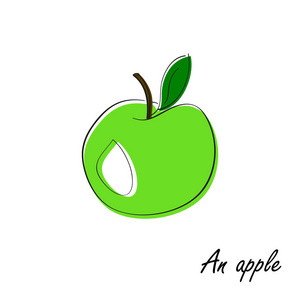在涂鸦风格的苹果图标