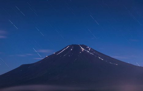 富士山风景区夏季夜景