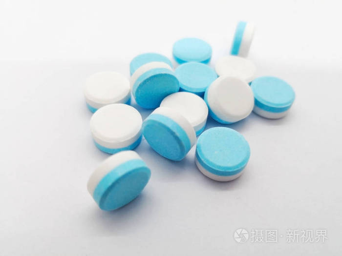 扑热息痛是止痛药, 双层蓝白片.选择性聚焦