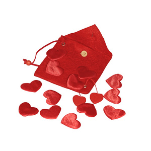 红色的心，在红色的邮袋