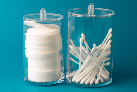 棉纸棉棒玻璃瓶棉垫, 用于卸妆