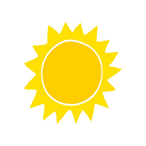 平板色彩风格动画片太阳