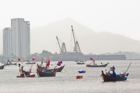 钓鱼船在安达曼海泰国