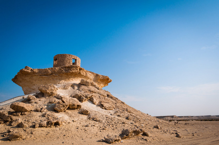 在中东地区 Zekreet 卡塔尔沙漠堡