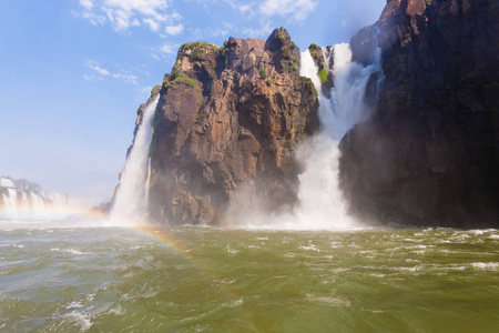 景观的伊瓜苏瀑布国家公园，阿根廷。世界文化遗产。南美探险旅行
