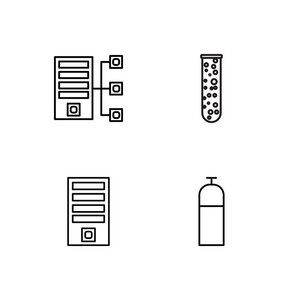 科学简单概述图标集